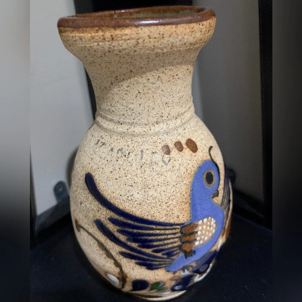 Vintage Signed Hand Painted Mexican Pottery - Picture 2 of 9